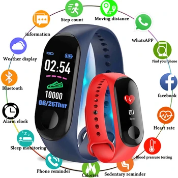 

M3 Smart Bracelet Blood Pressure Heart Rate Monitor Fitness Bracelet Smart Band Pedometer Smart Watch men PK Mi band