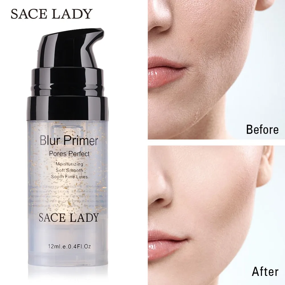 

SACE LADY Primer Makeup Oil Control Matte Make Up Face Base Cream 24K Gold Professional Pores Foundation Primer Cosmetic