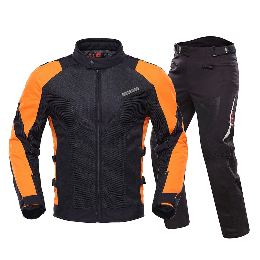 DUHAN мотоциклетная куртка мужская+ мотоциклетные штаны дышащая гоночная куртка дышащая мото Верховая езда куртки одежда для мотоцикла - Цвет: 183 And 016 OR