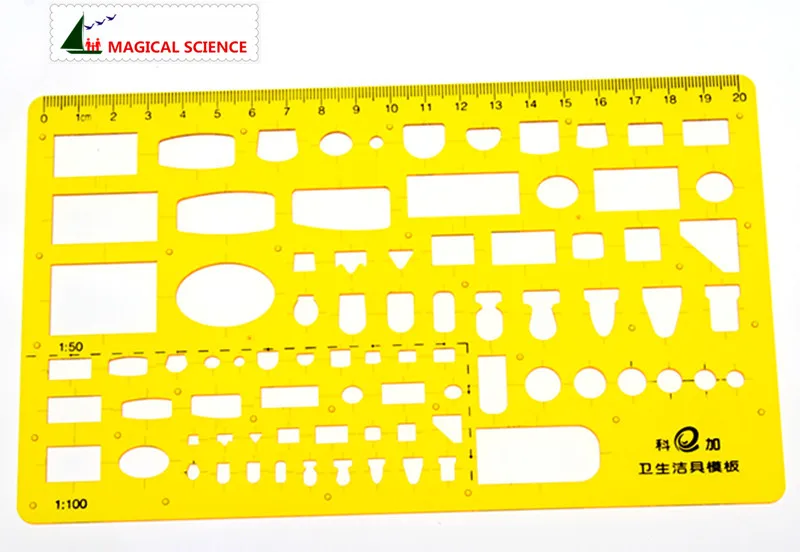 20 см пластиковых сантехники шаблона рисунок подкладке Дизайн главное здание линейка для студентов Дизайн ERS KJ007