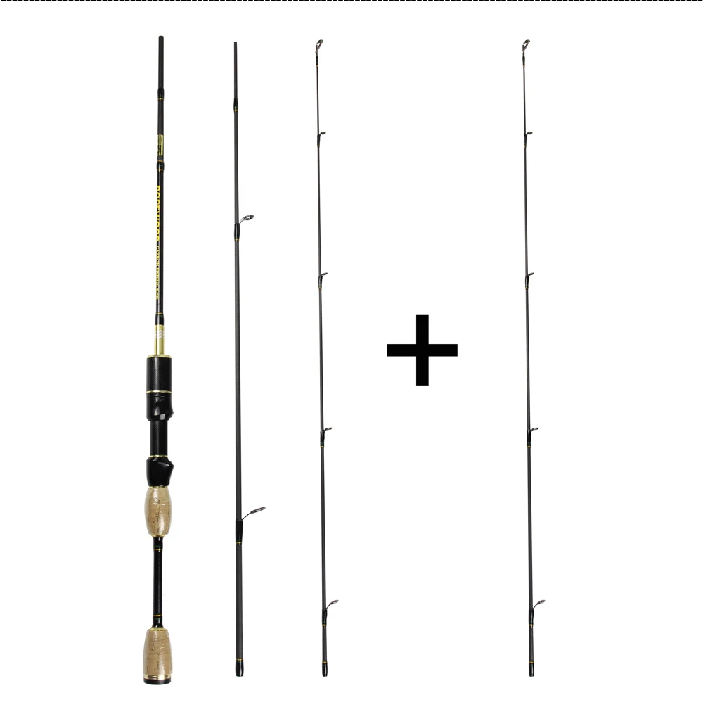 Cheap UL Casting Spinning Fishing Rod 1.8m Ultra Light Carbon Fiber Rods 2 Top Tips 3 Sections Lure Weight 0.8-5g Tackle Pesca (3)
