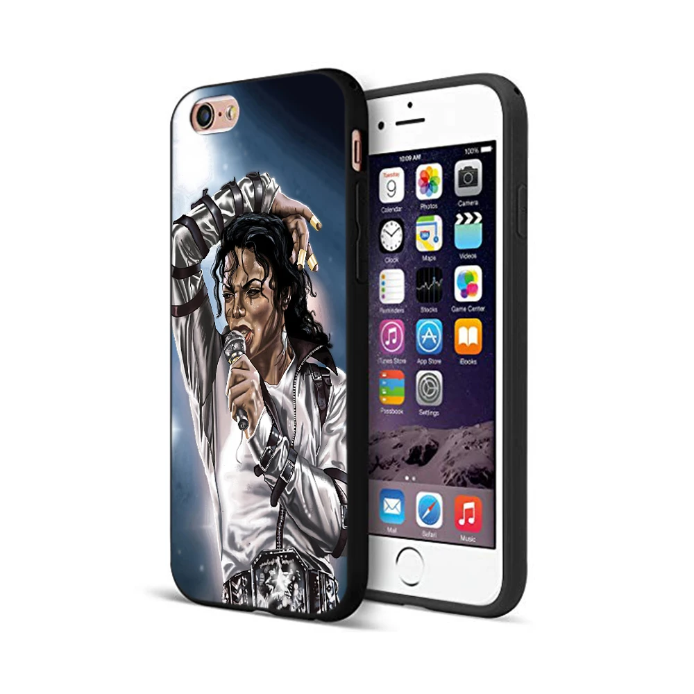 Черный ТПУ чехол для iphone 5 5s se 6 6s 7 8 plus x 10 силиконовый XR XS 11 pro MAX Майкл Джексон