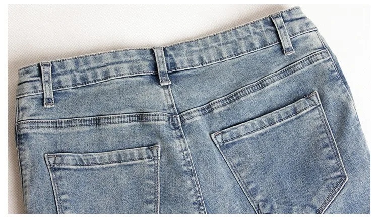 2019 новые сексуальные брюки карандаш Сторона выдалбливают пересечения Джинсы женские тощие на шнуровке; Большие размеры джинсовые узкие