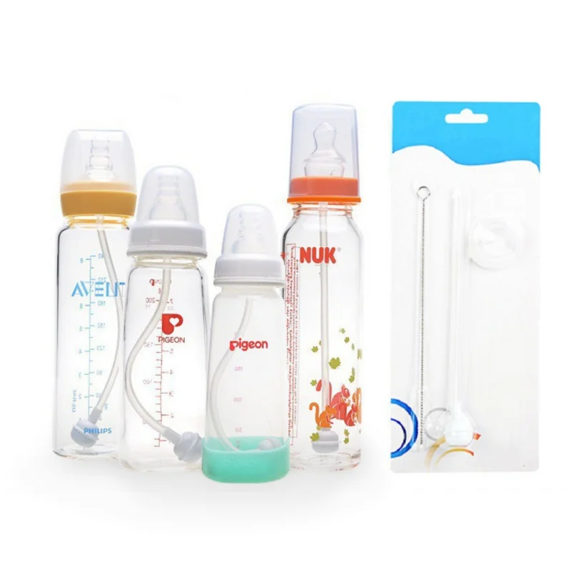 

Kids Baby Bottle Straw Brush Standard Bottle Silicone Straw Group Accessories Glass Bottle Universal Straw Brush