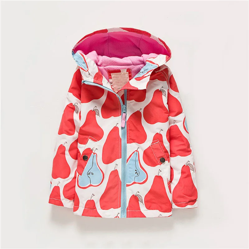 BibiCola Spring Girls Jackets 2017 Baby Clothes Kids Waterproof Hooded