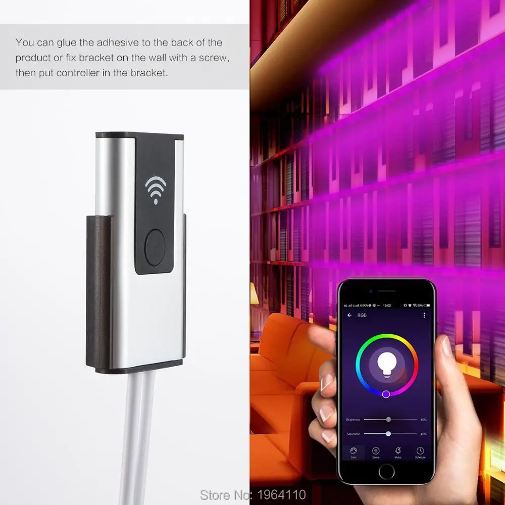 Smart WIFI Wireless Controller for LED Light Strips to Sync Light with Music in Amazon Alexa and Google Home with APP Womo Smart_3