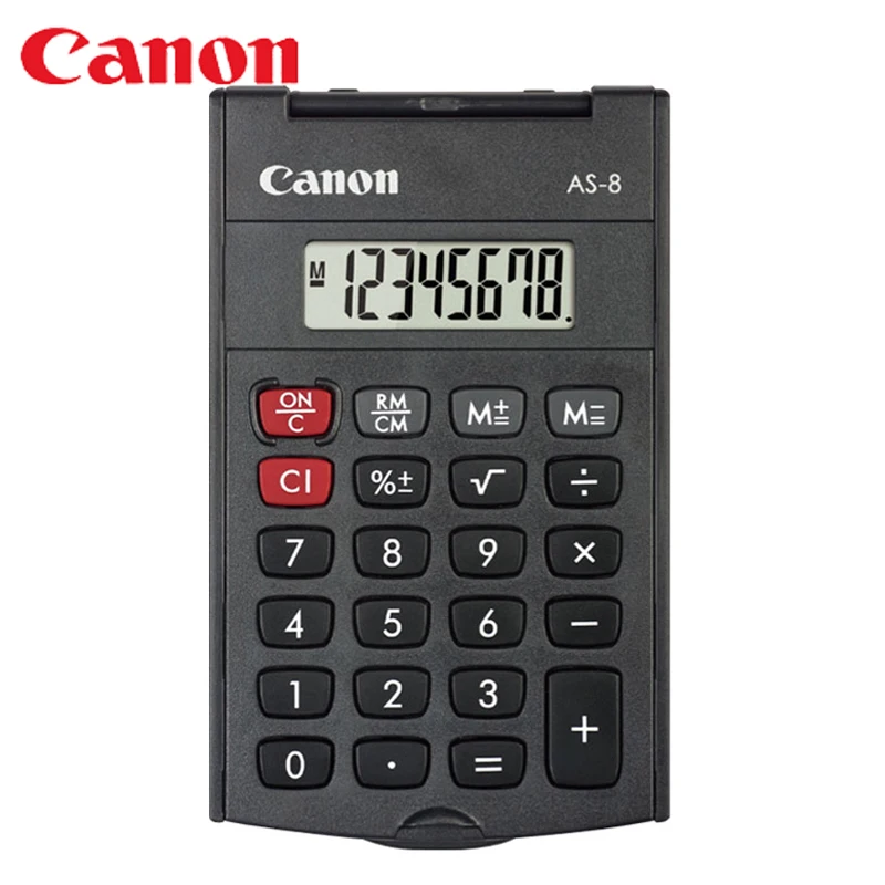 1pcs Canon AS-8 Rotating Hard Cover Calculator Mini Portable Daily Travel Office Computer - Цвет: AS-8