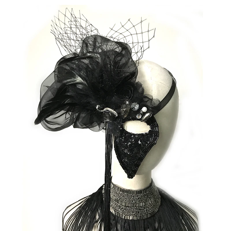 Потрясающая черная Венецианская Маскарадная маска глаз Хэллоуин вечерние кружевные сетчатые маскарадные платья ручной работы винтажные маски