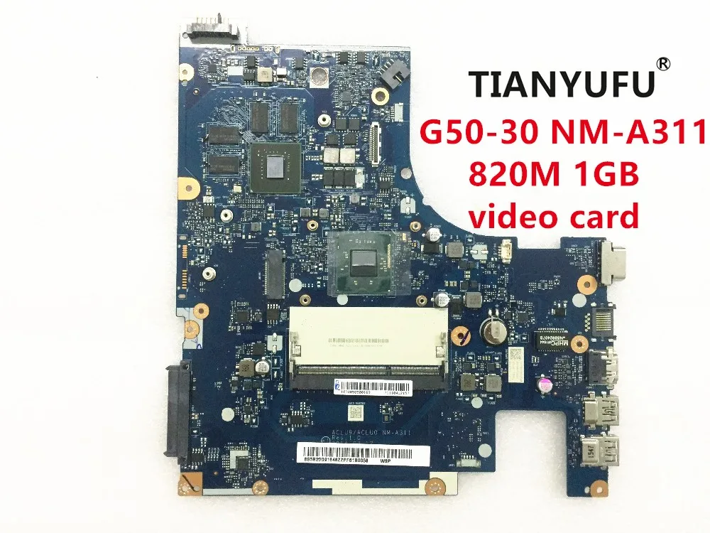 

Free shipping ACLU9/ACLU0 NM-A311 for Lenovo G50-30 Motherboard WITH CPU ( For intel cpu 820M 1GB video card ) tested 100% work