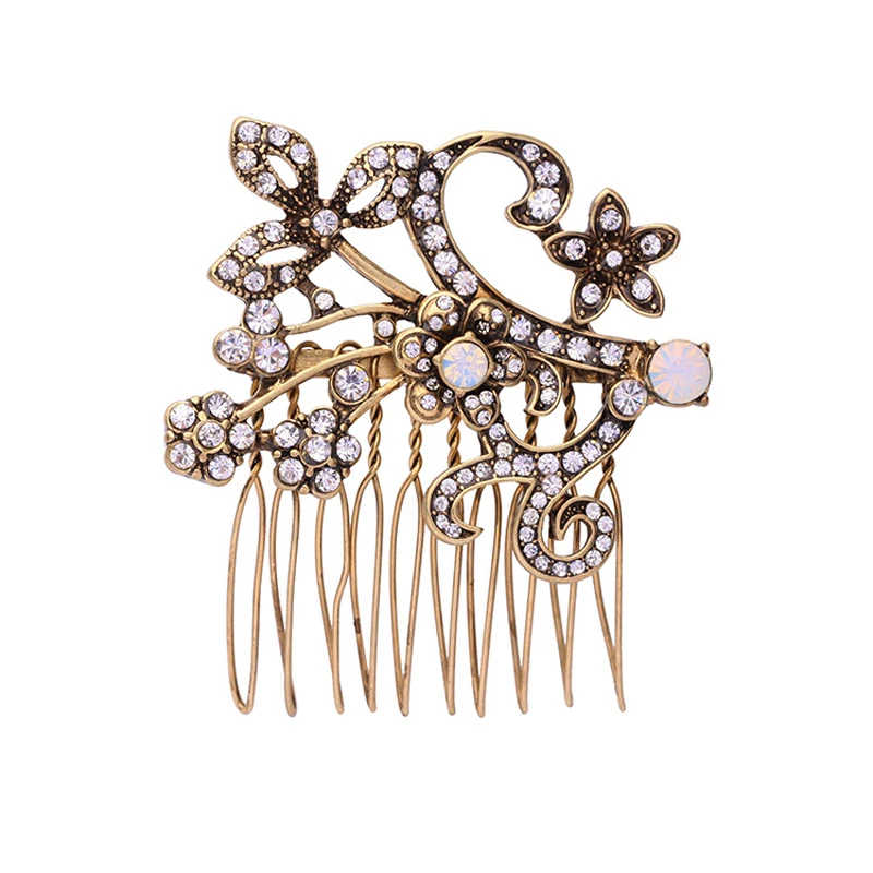 RUISKA Fashion Hair Jewelry Retro Alloy Tree Flower Flower Hairpin Side