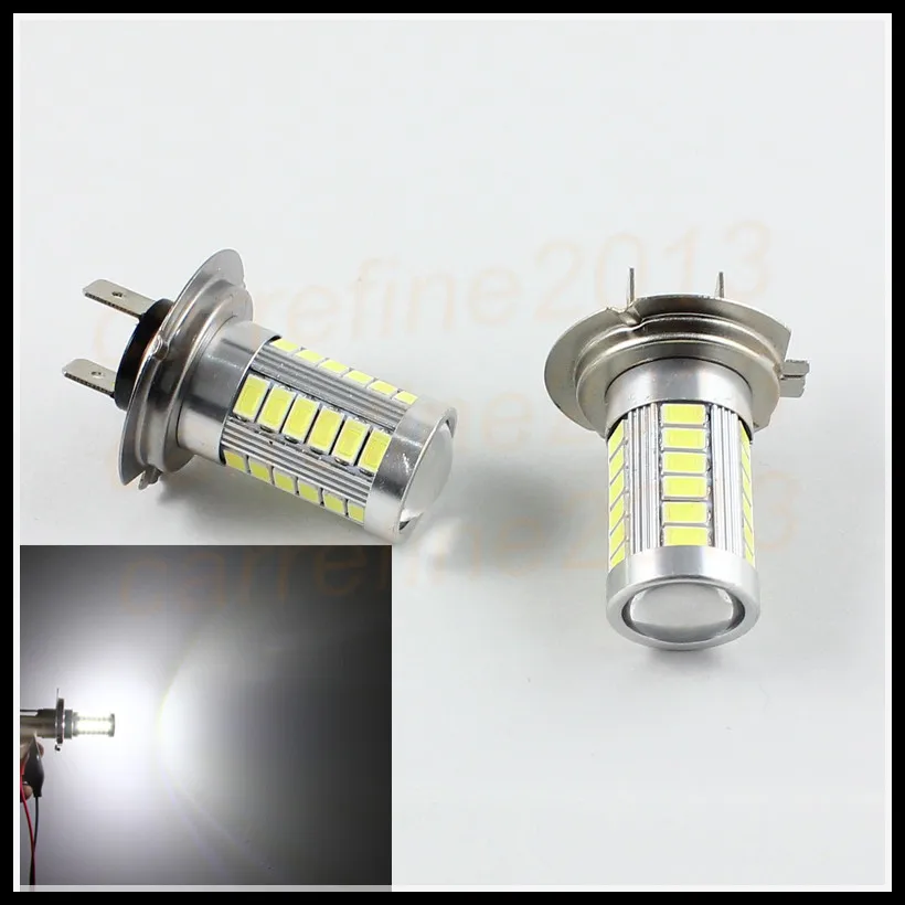 

2pcs/lot high power 33smd H7 led fog light white led fog head lights H7 error free fog lamp headlight car fog lamp free shipping