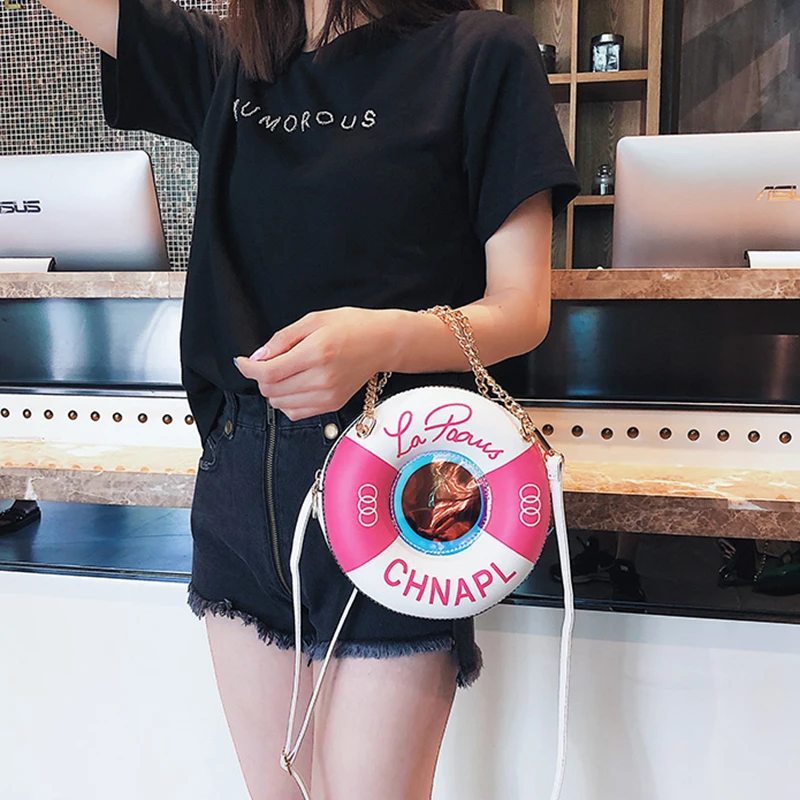 Women Printing Handbag Designer Lifebuoy Female Messenger Shoulder Bag Fashion Lady Party Purse INS Judy Tote Sac A Main SS7320 (14)