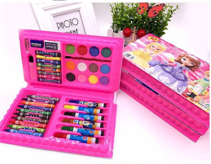 	Drawing Coloring Watercolor Pen Crayon Coloured Pencils Oil paintings Suit Stationery Set Children's art supplies