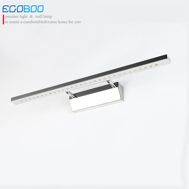 Luminaire Sconce [ecobrt] 5550# 9w 68cm Long Square Stainless Steel Tube Surface Mount Led Wall Lamps Bathroom Mirror Light 220v