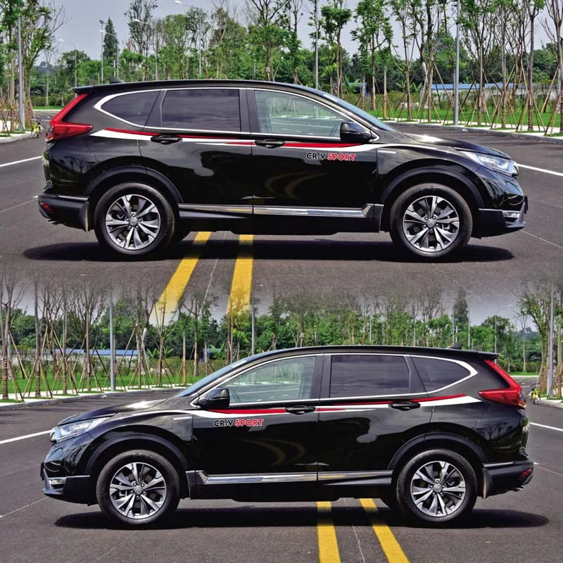 World Datong двухсторонние спортивные авто наклейки для Honda CRV внешняя Боковая дверь наклейка автомобиля виниловая пленка тела индивидуальная наклейка