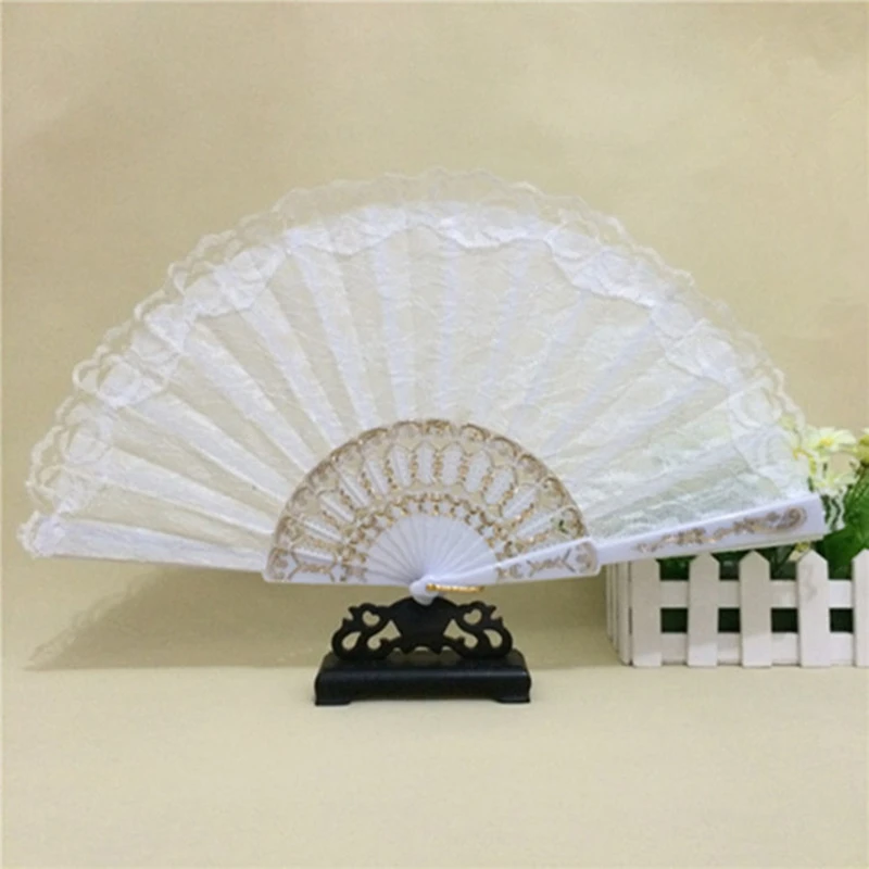 Spain Leques Ladies Folding Lace Hand Fans,Wholesale Personalized Fan