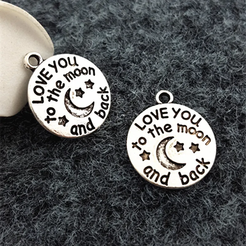 10 шт.-18 мм античный серебряный тон I Love you to the Moon and Back charms подвеска | Украшения и