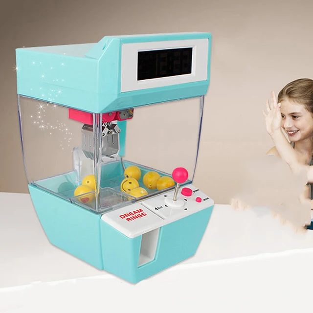 Mini Candy Grabber Catcher Crane Lazy Person Alarm Clock Machine Funny Toy Fun Practical Joke Gadget Board Games Children Gifts 2