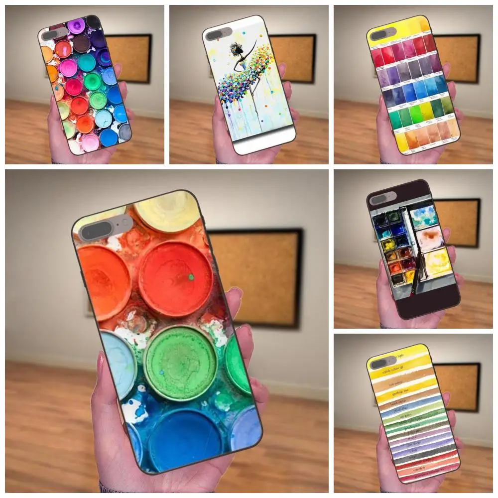 

Tpu Phone Case For Galaxy C5 C7 J1 J2 J3 J330 J5 J6 J7 J730 2017 Ace Core Duo Max Mini Plus Prime Pro Watercolor Paint Palette