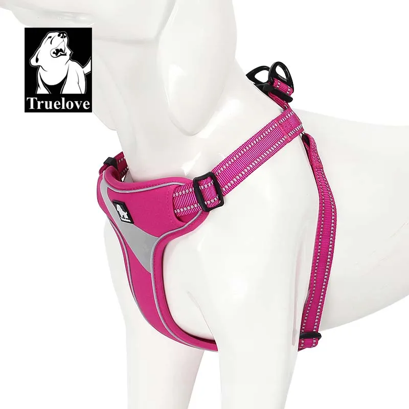 Baratos Truelove ajustable fácil perro arnés del animal doméstico de aventura al aire libre perro Halter de Nylon protector perro chaleco arnés