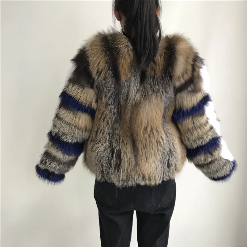 Женская зимняя куртка из натурального Лисьего меха, Высококачественная короткая шуба из красной лисы, модная одежда, пушистая