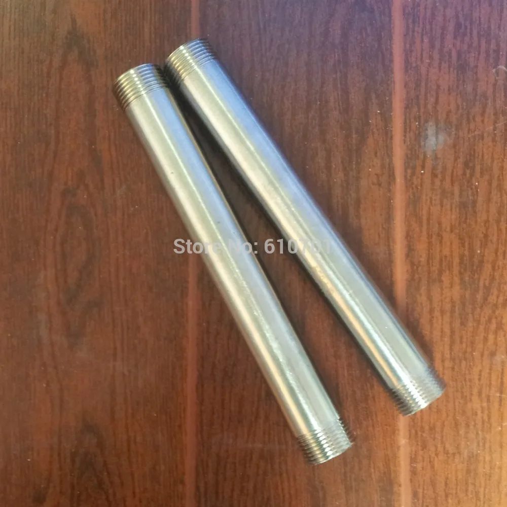 2PCS BSP 3/4" Male x 3/4" Male 304 Stainless Steel threaded Pipe