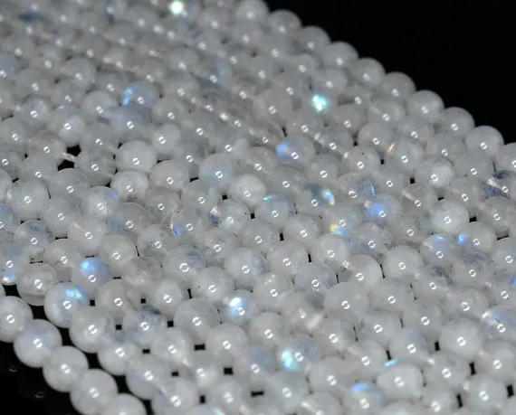 3MM RAINBOW MOONSTONE GEMSTONE GRADE AA ROUND 3MM LOOSE BEADS 15.5/"
