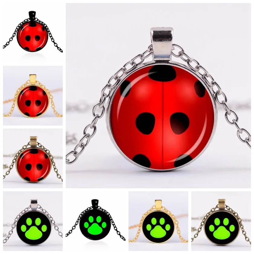 

Ladybug Necklace Keychain Stud Earrings Adrien Marinette Figure Toys Pendant Lady Bug Cat Noir Juguetes oyuncak toys