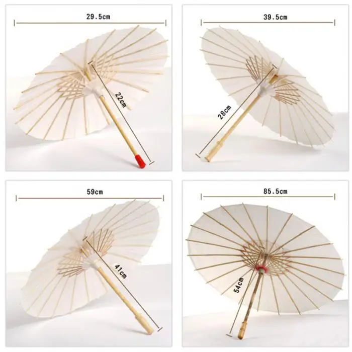Масляная бумага белый зонтик китайский традиционный Танец Реквизит Зонты ручной работы украшения может CSV