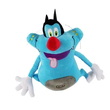 French Cartoon Oggy and the Cockroaches Plush font b Toy b font Fat Cat Oggy Stuffed
