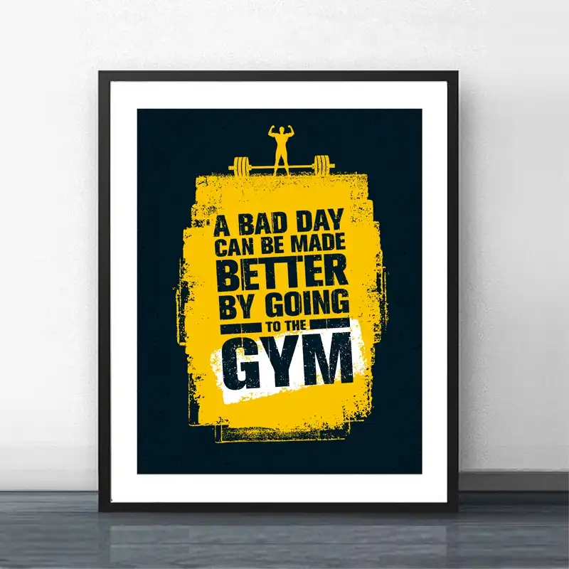 Workout And Fitness Motivation Quotes Prints Gym Wall Art Posters Decor Inspiring Quote Minimalist Canvas Painting Wall Pictures Painting Calligraphy Aliexpress