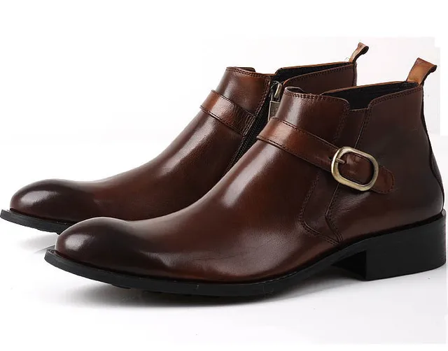 men black dress boots men's fashion popular models slangwell lace boots brown leather