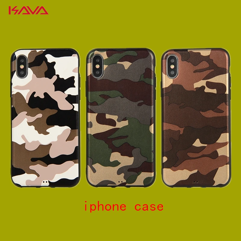 

KAVA Camouflage pattern soft shell Phone Cover case for iPhone X 10 XR XS MAX 6 6S plus 7 8 plus TPU material Phone cases Coque