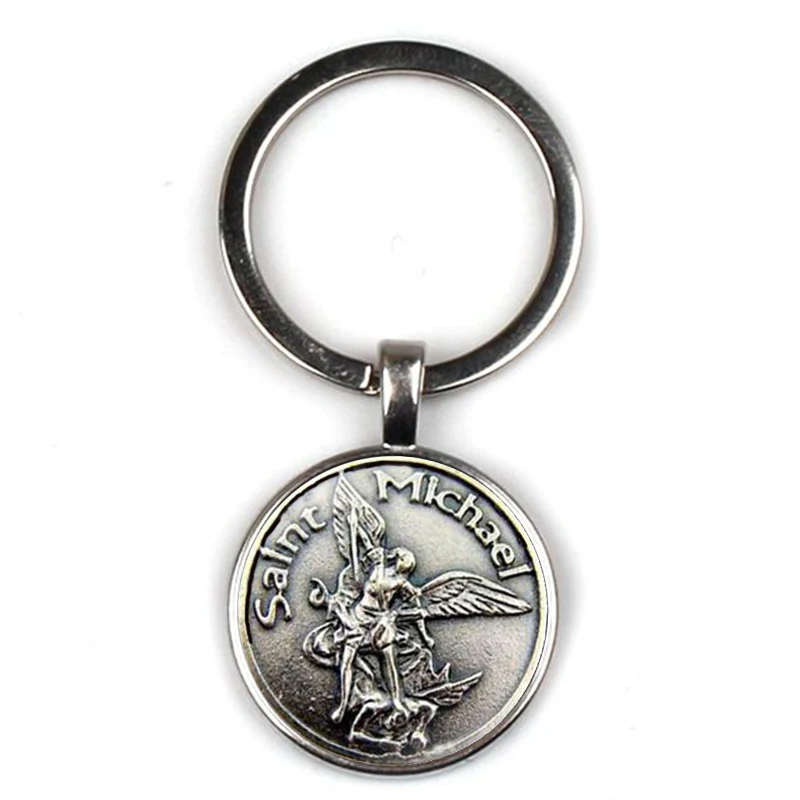 2019 new keychain archangel St.Michael protects my holy shield charm Russian Orthodox pendant saint female keyring gift souvenir