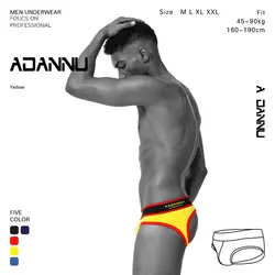 ADANNU сексуальное мужское нижнее белье мужское jockstrap дышащее удобное нижнее белье для геев из хлопка мешок пениса мужские трусики стринги