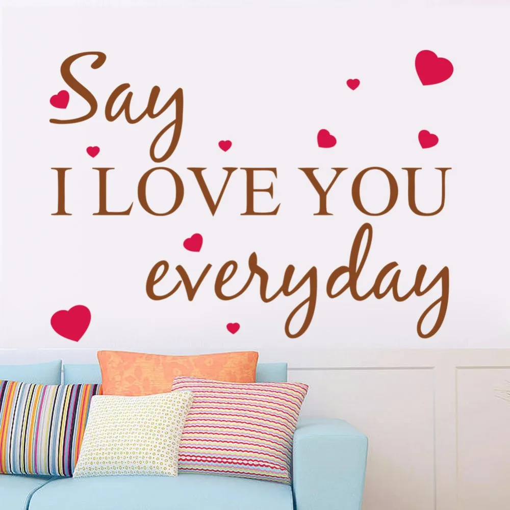 English Quote Say I Love You Everyday Removable Wall Stickers English Quote Say I Love You Everyday Removable Wall Stickers