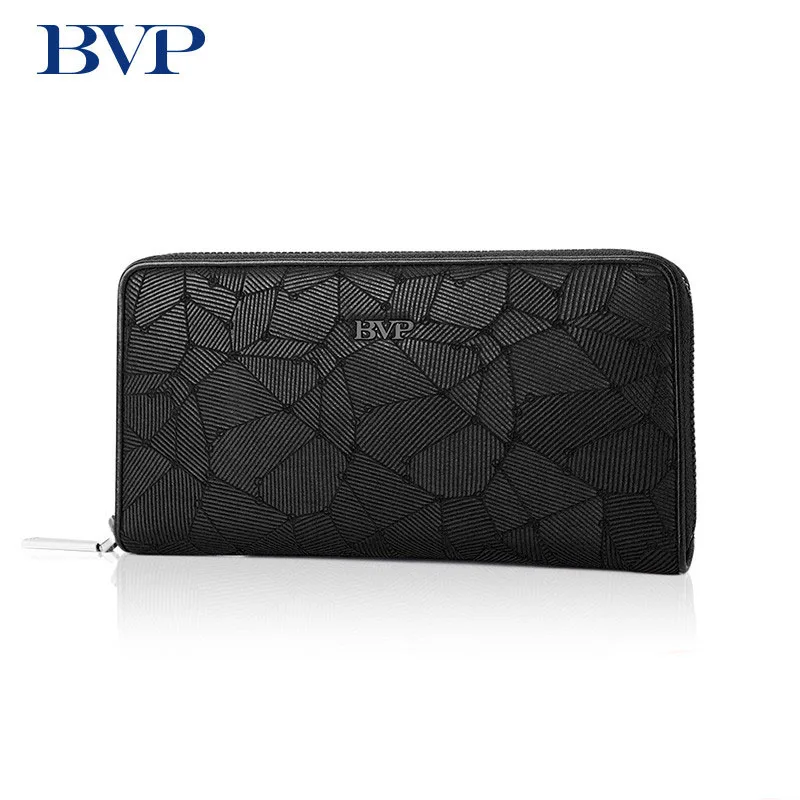 

BVP Brand High Quality First Layer Of Genuine Leaatehr Men's Multi-card Long Wallet Business Man Zipper Purse Fashion Clutch j50