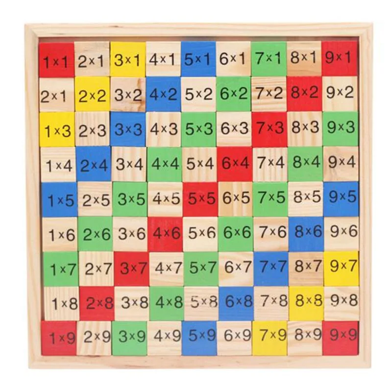Drewniane Cyfrowa Deska Mnożenia Tabeli Domino Matematyka