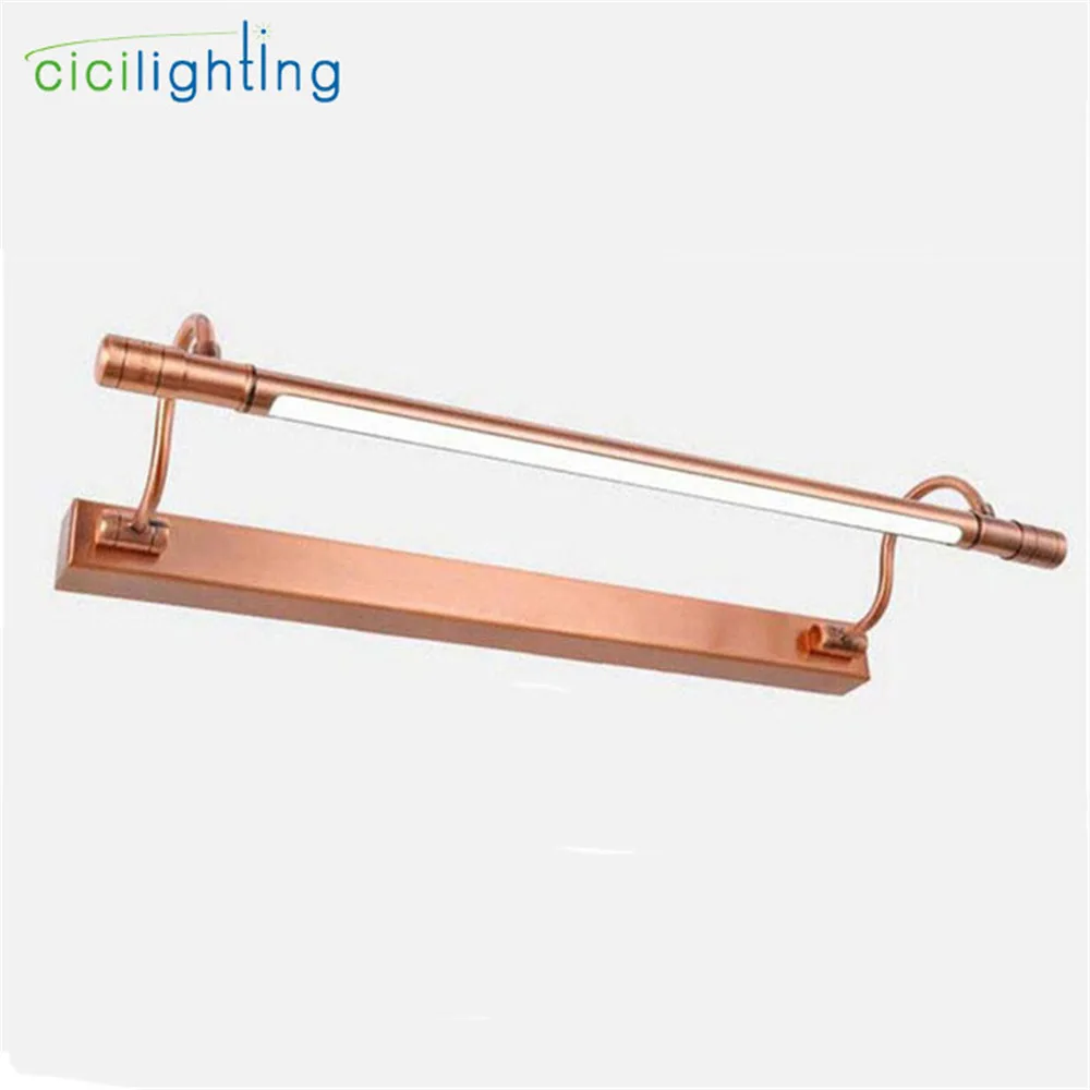 

100V - 240V 10W 65cm Red Bronze LED European bathroom mirror light modern Vanity lights LED wall lamp Industrial Kitchen lights