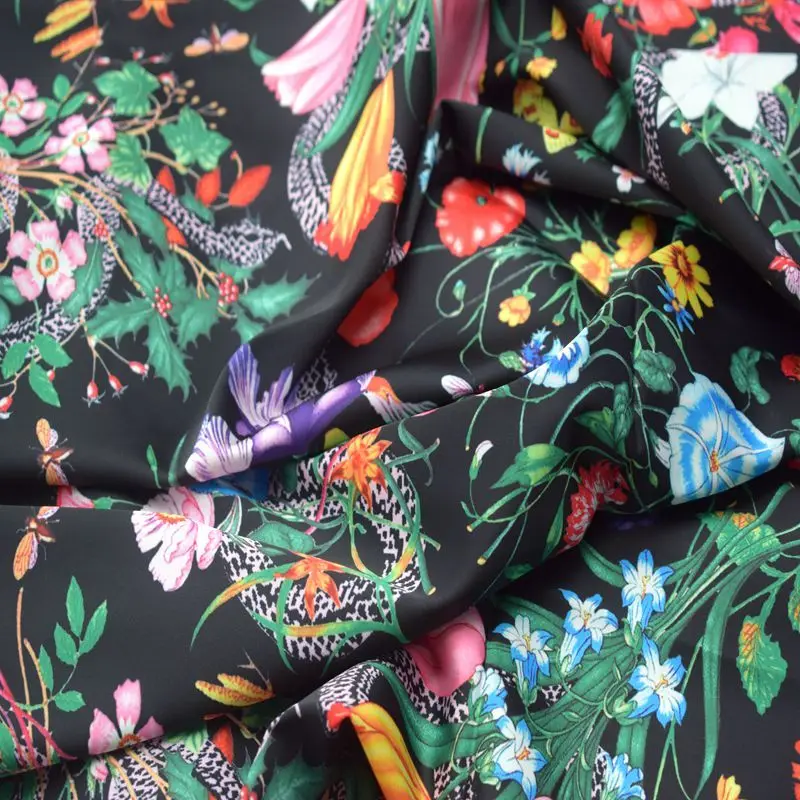 Hot sale fashion digital printing polyester satin plush fabric for