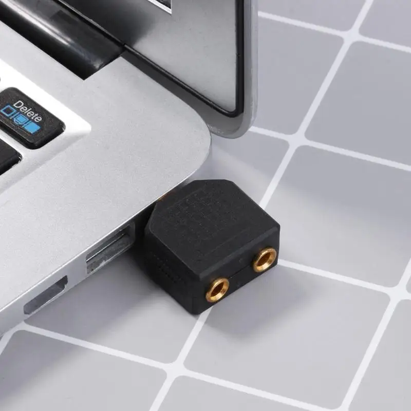 

ALLOYSEED 2Pcs 3.5mm Male to 2 Female Headphone Splitter 3.5mm Jack Y Splitter Audio Adapter For iPhone Samsung Laptop PC Tablet