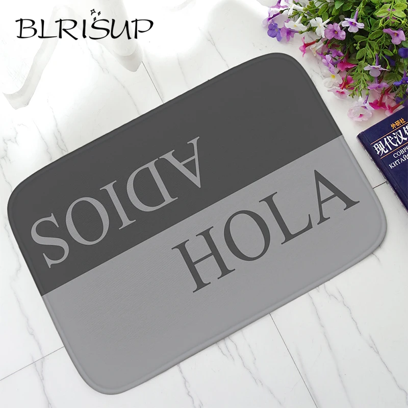 BLRISUP Hola Adios напольный коврик нескользящий дверной для входной двери коврики улицы
