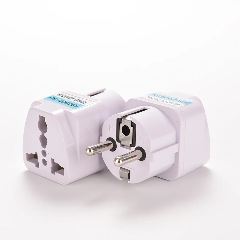 

Universal EU GER AU CHN Plug Adapter European Germany Australia Chinese Power Socket White Converter Conversion Plug