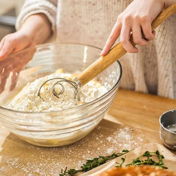 Stainless Steel Danish Whisk with Wooden Handle 2