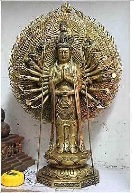 

Copper Bronze Gild 1000 Hand Avalokitesvara Kwan-yin Guanyin Bodhisattva Statue