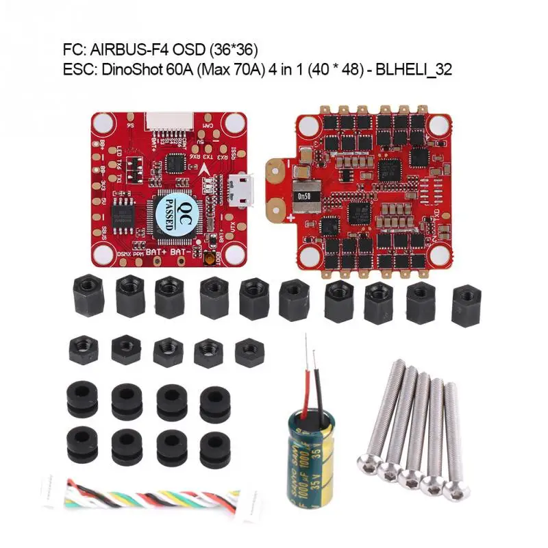 Контроллер полета DinoShot 60A BLHeli32 4 в 1 2018 Plus F460 аэробус F4 ESC RC часть Combo для FPV дрона