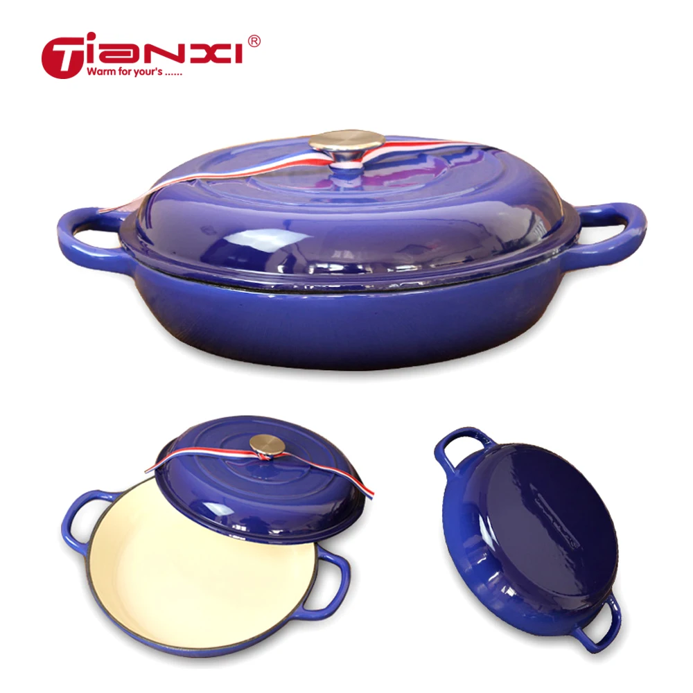 24/26 CM Cast Iron Pots Round Cast Iron Stew Pot Multi Function Pot