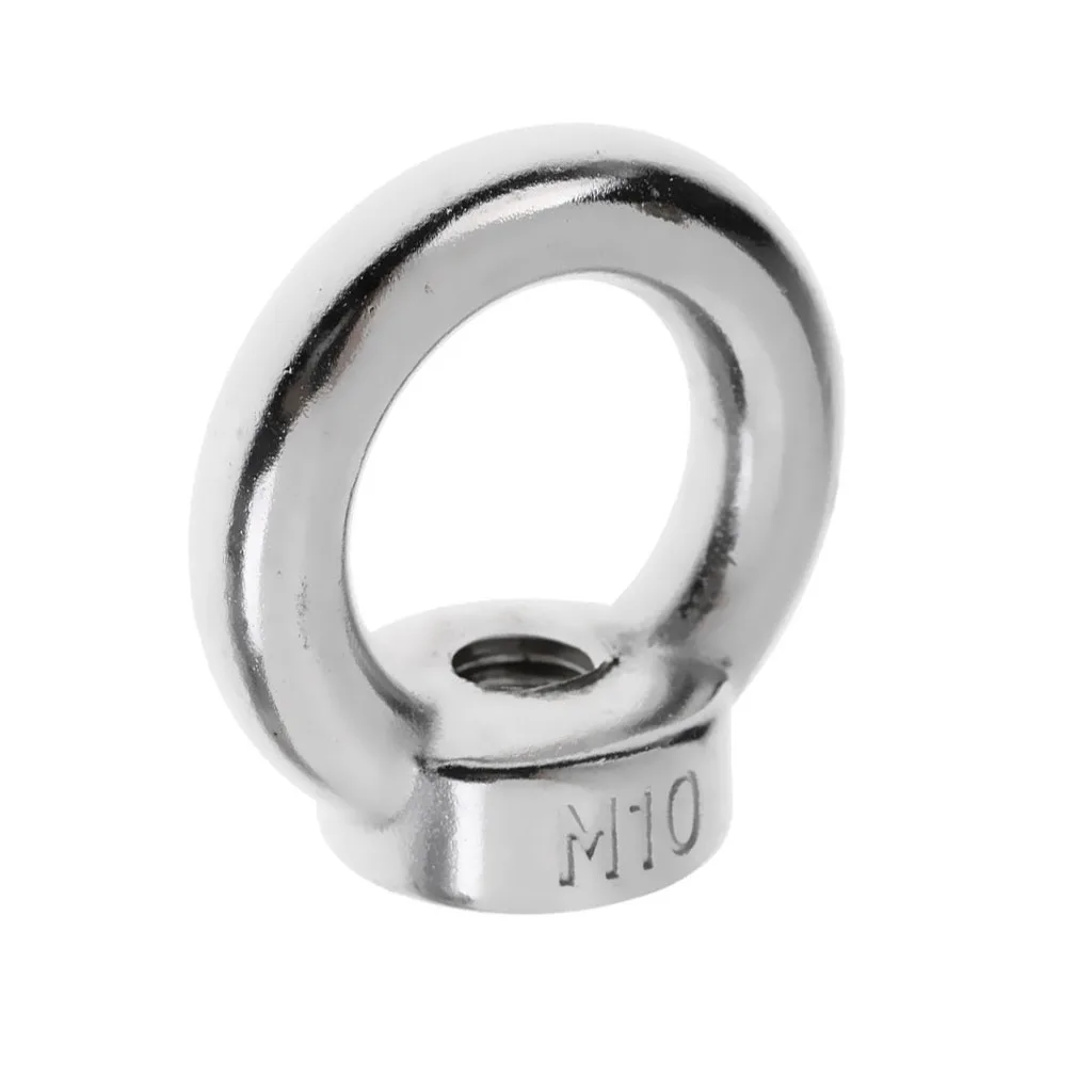 M6/M8/M10/M12-M22 304 Stainless Steel Lifting Eye Nut Ring Shape Nuts 6mm