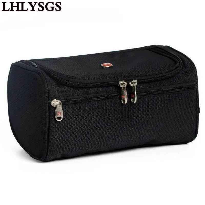 

LHLYSGS Brand Waterproof Men Portable Cosmetic Bags Large Storage Makeup Organizer Bag Hanging Make Up Case Wash Toiletry Bag