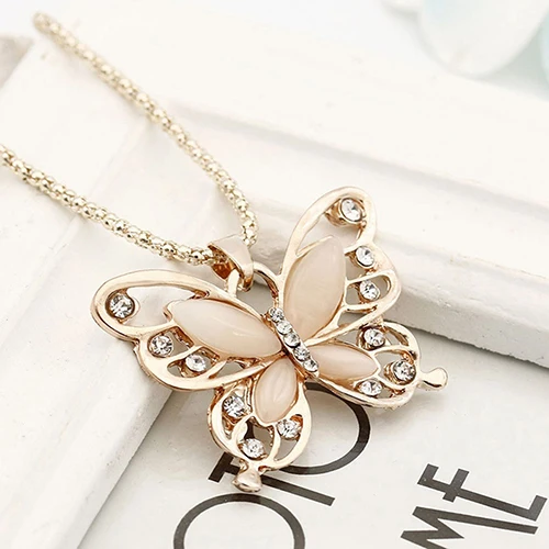 

Women's Fashion Butterfly Pendant Sweater Long Chain Necklace Jewelry Xmas Gift smt 263
